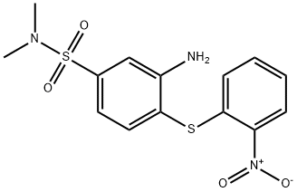 3-amino-N,N-dimethyl-4-[(2-nitrophenyl)thio]benzenesulphonamide 结构式