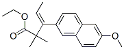 ethyl beta-ethylidene-6-methoxy-alpha,alpha-dimethylnaphthalene-2-propionate 结构式