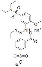 disodium 2-[3-[5-[(diethylamino)sulphonyl]-2-methoxyphenyl]-1-ethyltriazen-2-yl]-5-sulphonatobenzoate 结构式