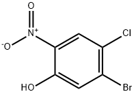 2-硝基-4-氯-5-溴苯酚 结构式