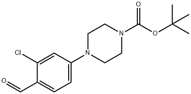 4-(3-氯-4-甲酰基苯基)哌嗪-1-羧酸叔丁酯 结构式