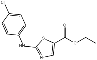 ETHYL 2-(4-CHLOROPHENYLAMINO)-5-THIAZOLECARBOXYLATE 结构式