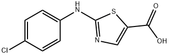 2-((4-氯苯基)氨基)噻唑-5-羧酸 结构式