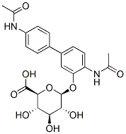beta-D-Glucopyranosiduronic acid, 4,4'-bis(acetylamino)(1,1'-biphenyl)-3-yl 结构式