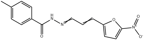 Benzoic acid, 4-methyl-, (3-(5-nitro-2-furanyl)-2-propenylidene)hydraz ide 结构式