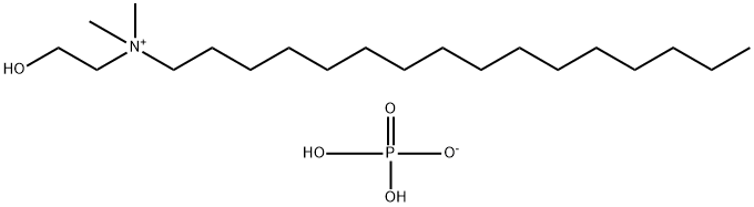 N,N-二甲基-N-(2-羟基乙基)十六烷基季铵磷酸盐 结构式