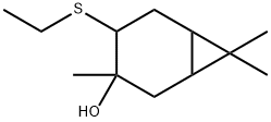 4-(ethylthio)-3,7,7-trimethylbicyclo[4.1.0]heptan-3-ol 结构式