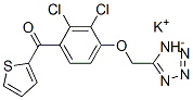[2,3-dichloro-4-(1H-tetrazol-5-ylmethoxy)phenyl]-2-thienylmethanone, potassium salt 结构式