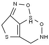 1,7-dioxa-2,6-diaza-4,7a-dithia-3H,5H-benzo(cd)pentalene 结构式