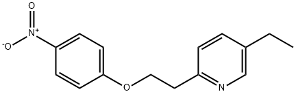 4-[2-(5-乙基-2-吡啶基)乙氧基]硝基苯 结构式