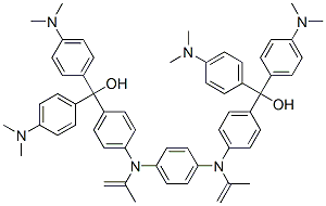 4,4'-[1,4-phenylenebis[methylene(ethylimino)]]bis[alpha,alpha-bis[4-(dimethylamino)phenyl]benzyl] alcohol 结构式