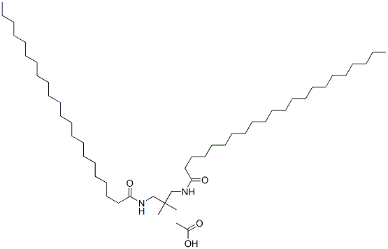 N,N'-(2,2-dimethylpropane-1,3-diyl)bis(docosanamide) monoacetate 结构式