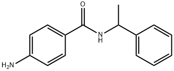 苯甲酰胺,4-氨基-N-(1-苯基乙基)- 结构式