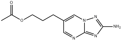 3-(2-氨[1,2,4]三唑并[1,5-A]嘧啶-6-基)-丙基 乙酸酯 结构式