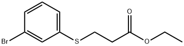 Propanoic acid, 3-[(3-bromophenyl)thio]-, ethyl ester 结构式