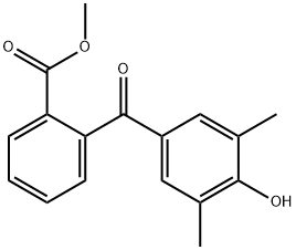 METHYL 2-(4-HYDROXY-3,5-DIMETHYLBENZOYL)BENZOATE 结构式