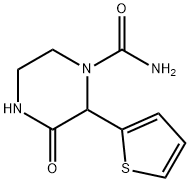 1-Piperazinecarboxamide, 3-oxo-2-(2-thienyl)- 结构式