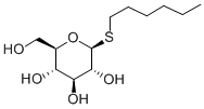 己基-Β-D-硫代吡喃葡萄糖苷 结构式