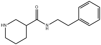 N-(2-phenylethyl)piperidine-3-carboxamide 结构式