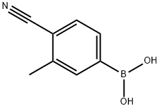 (4-氰基-3-甲基苯基)硼酸 结构式