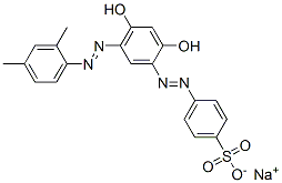 4-[[5-[(2,4-二甲基苯基)偶氮]-2,4-二羟基苯基]偶氮]苯磺酸一钠盐 结构式