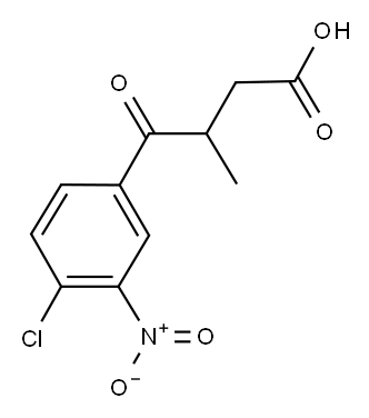 4-(4-氯-3-硝基苯基)-3-甲基-4-氧代丁酸 结构式
