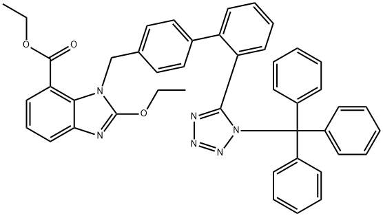 三苯甲基坎地沙坦乙酯 结构式