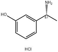 (R)-3-(1-氨基乙基)苯酚盐酸盐 结构式