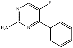 2-氨基-5-溴-4-苯基嘧啶 结构式