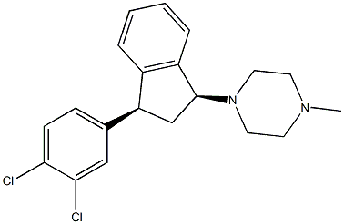 (3-(3,4-dichlorophenyl)indan-1-yl)-4-methylpiperazine 结构式