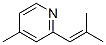 4-methyl-2-(2-methylpropenyl)pyridine 结构式