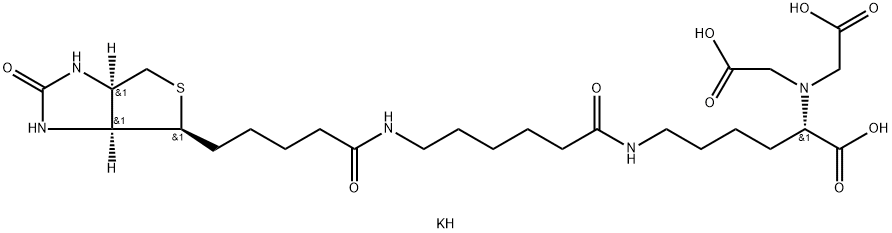 NΩ-(N-(+)-BIOTINYL-6-AMINOHEXANOYL)-NΑ,NΑ-BIS(CARBOXYMETHYL)-L-LYSINE 三钾盐 结构式