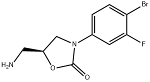 (S)-5-(氨甲基)-3-(4-溴-3-氟苯基)- 2-恶唑烷酮 结构式