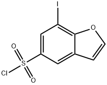 7-碘苯并呋喃-5-磺酰氯 结构式