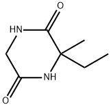 2,5-Piperazinedione,  3-ethyl-3-methyl- 结构式