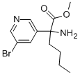 2-氨基-2-(5-溴吡啶-3-基)己酸甲酯 结构式