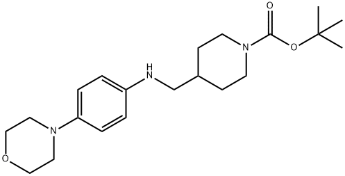1-Boc-4-[(4-Morpholin-4-yl-phenylaMino)Methyl]piperidine 结构式
