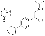 Benzenemethanol, 4-cyclopentyl-alpha-(((1-methylethyl)amino)methyl)-,  (Z)-2-butenedioate (1:1) 结构式