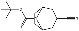 3-氰基-8-氮杂双环[3.2.1]辛烷-8-甲酸叔丁酯 结构式