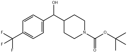 1-Boc-4-[hydroxy-(4-trifluoroMethylphenyl)Methyl]piperidine 结构式