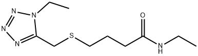 Butanamide, N-ethyl-4-(((1-ethyl-1H-tetrazol-5-yl)methyl)thio)- 结构式