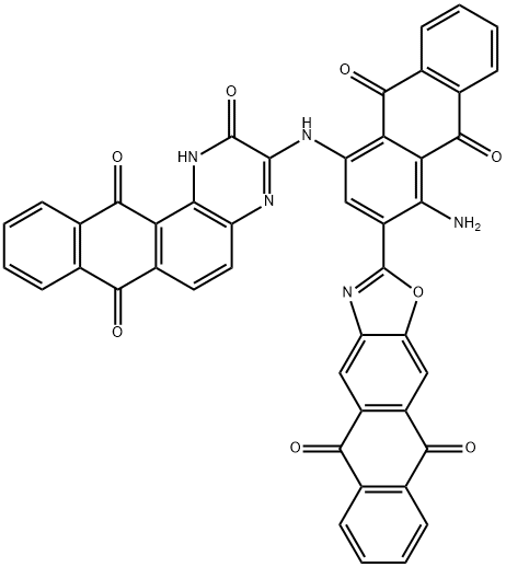 3-[[4-amino-3-(5,10-dihydro-5,10-dioxoanthra[2,3-d]oxazol-2-yl)-9,10-dihydro-9,10-dioxo-1-anthryl]amino]naphth[2,3-f]quinoxaline-2,7,12(1H)-trione 结构式