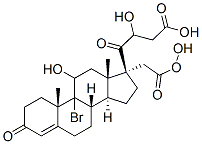 9Α-溴孕甾-4-烯-11Β,17Α,21-三醇-3,20-二酮-17,21-二醋酸酯 结构式