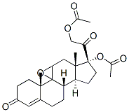 9Β,11Β-环氧孕甾-4-烯-17Α,21-二醇-3,20-二酮-17,21-二醋酸酯 结构式