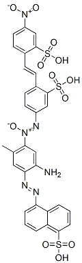 5-[[2-amino-5-methyl-4-[[4-[2-(4-nitro-2-sulphophenyl)vinyl]-3-sulphophenyl]azoxy]phenyl]azo]naphthalene-1-sulphonic acid 结构式