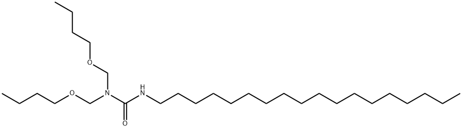 1,1-bis(butoxymethyl)-3-octadecylurea 结构式