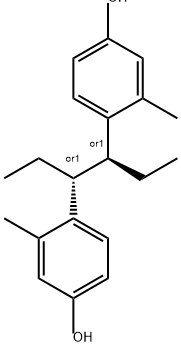4,4'-(1,2-Diethylethylene)bis(3-methylphenol) 结构式