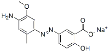 5-[(4-amino-5-methoxy-2-tolyl)azo]salicylic acid, sodium salt 结构式