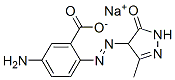 sodium 5-amino-2-[(4,5-dihydro-3-methyl-5-oxo-1H-pyrazol-4-yl)azo]benzoate 结构式