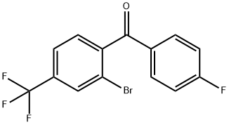 2-bromo-4'-fluoro-4-(trifluoromethyl)benzophenone 结构式